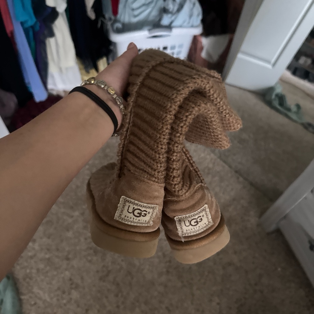 UGG Brown Knit Boots